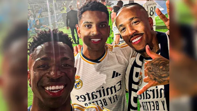 Imagem ilustrativa da notícia Na Seleção, Endrick recebe o 'trio do bilhão' do Real Madrid