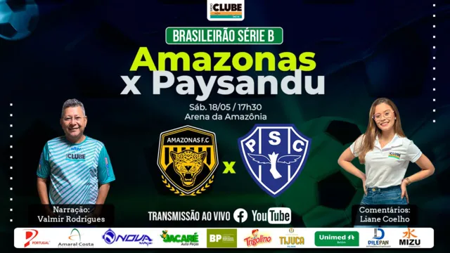 Imagem ilustrativa da notícia Tem Jogo no DOL e na Clube: ouça Amazonas x Paysandu