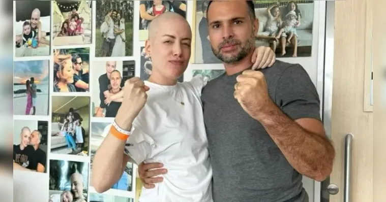 Imagem ilustrativa da notícia Fabiana Justos comemora o Dia dos Namorados no hospital