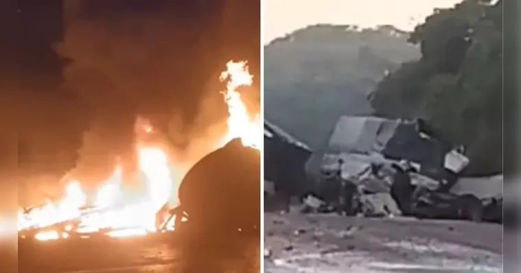 Imagem ilustrativa da notícia Caminhão-tanque explode ao colidir com carreta em Itaituba