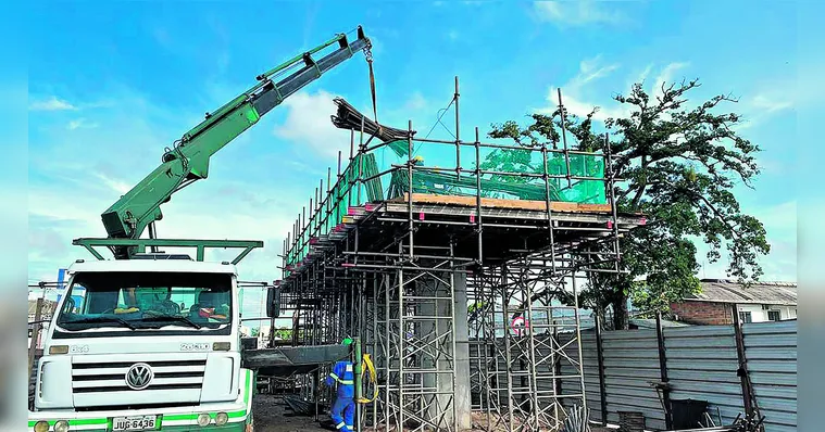 Imagem ilustrativa da notícia Obras do viaduto da Alça Viária seguem avançando