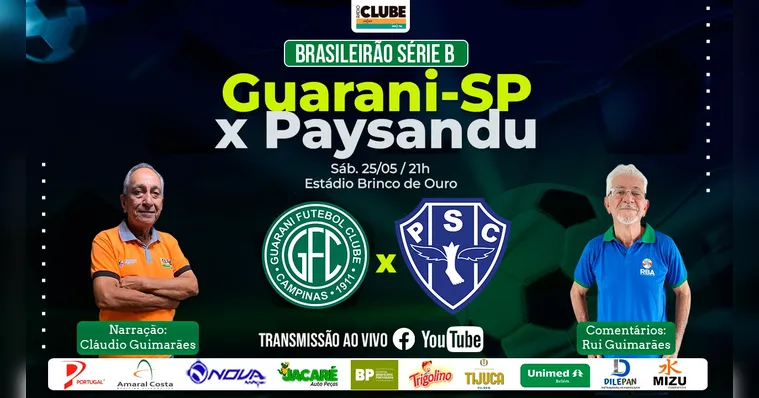 Imagem ilustrativa da notícia Tem Jogo no DOL! Ouça Guarani X Paysandu