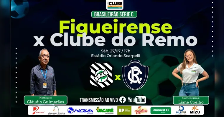 Imagem ilustrativa da notícia Tem Jogo na Clube e no DOL: ouça Figueirense x Remo