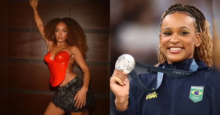 Imagem ilustrativa da notícia Dandara Mariana "ignora" Rebeca Andrade e parabeniza Biles
