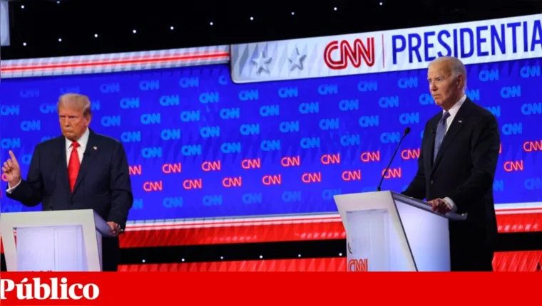 Imagem ilustrativa da notícia Biden e Trump fazem o 1º debate antes da eleição 
