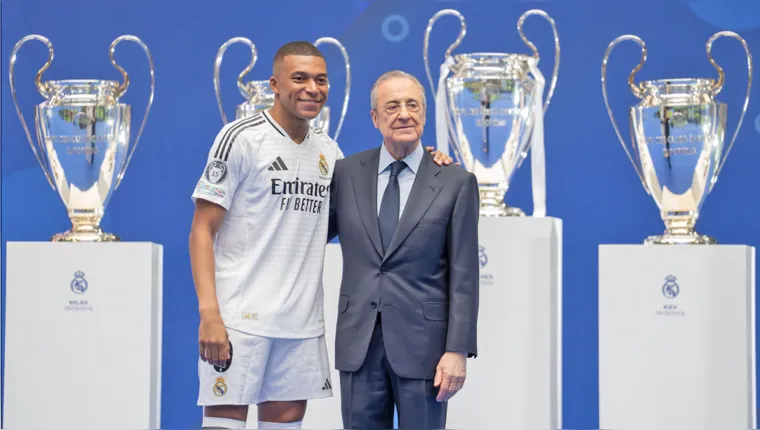 Imagem ilustrativa da notícia Mbappé encontra estrelas do Real Madrid; veja bastidores