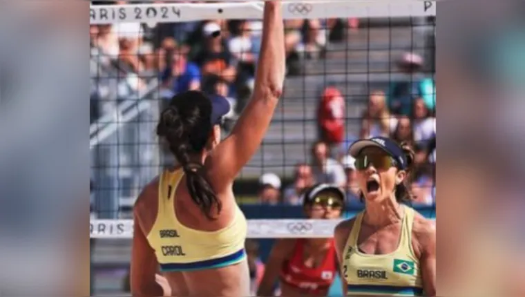 Imagem ilustrativa da notícia Brasil vence Holanda e se classifica em 1º no vôlei de praia