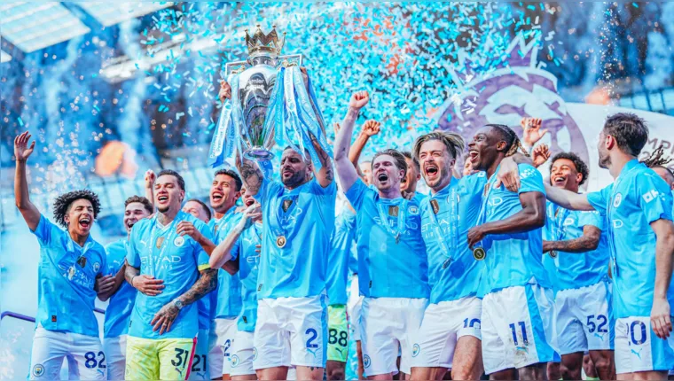 Imagem ilustrativa da notícia Manchester City conquista tetra inédito no Campeonato Inglês