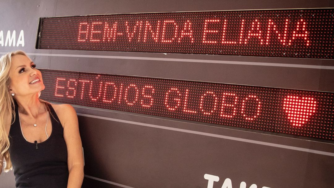 Apresentadora foi homenageada ao vivo no Domingão