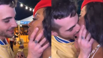 Vídeo do beijo foi gravado pelo anfitrião da festa