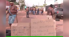 Em Altamira, no sudoeste do Pará, indígenas da etnia Xikrin fizeram manifestação nesta segunda-feira.