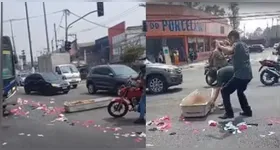 Após o incidente, funcionários da funerária foram rapidamente mobilizados.