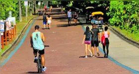 Parque do Utinga: visitantes se exercitaram e apreciaram o contato com a natureza por meio de caminhadas, trilhas ou ciclismo.