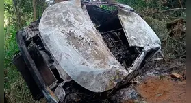 Mulher e dois filhos do suspeito foram encontrados dentro de carro incendiado em Santa Catarina.