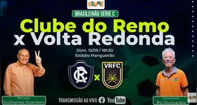 Guilherme Guerreiro narra o jogo pela Rádio Clube. Confira o jogo também pelo DOL