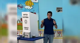 O candidato à prefeitura de Ananindeua pelo MDB, Antônio Doido, compareceu logo nas primeiras horas da manhã