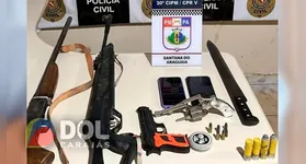 Armas e munições apreendidas