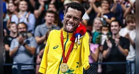 Gabrielzinho conquistou três ouros para o Brasil na natação paralímpica em Paris.