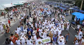 17ª Caminhada em Defesa da Liberdade Religiosa na praia de Copacabana.