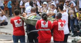 Atendimento da Cruz Vermelha no Círio de Nazaré.