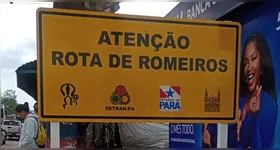 Placas que sinalizam a concentração de romeiros em trechos da rodovia BR-316 foram instaladas. O objetivo é alertar condutores especialmente no período noturno.