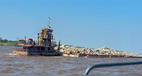 A carga estava no Rio Amazonas quando foi apreendida.