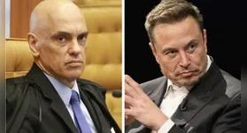 Moraes e Musk: ainda não há confirmação se a empresa se manifestou ao Supremo no tempo determinado