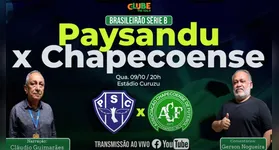 Cláudio Guimarães e Gerson Nogueira comandam a partida entre Paysandu X Chapecoense