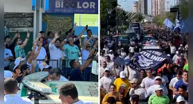 Torcedores, sócios e dirigentes de Remo e Paysandu homenagearam Nossa Senhora de Nazaré durante traslado, nesta sexta-feira (11).