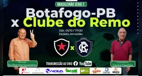 O Clube do Remo visita o Botafogo-PB em busca de uma vaga na final da Série C 2024.