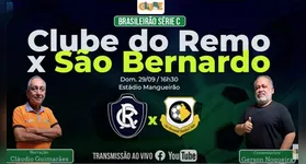 Claudio Guimarães e Gerson Nogueira comandam a partida entre Remo X São Bernardo