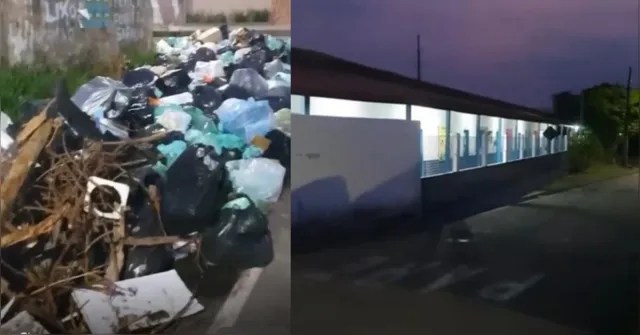Imagem ilustrativa da notícia Vídeos de moradores mostram lixo espalhado ao lado de escola em Ananindeua