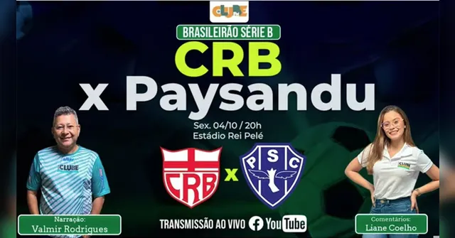 Imagem ilustrativa da notícia Tem Jogo no DOL! Ouça CRB X Paysandu