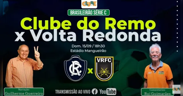 Imagem ilustrativa da notícia Tem Jogo no DOL! Ouça Clube do Remo X Volta Redonda