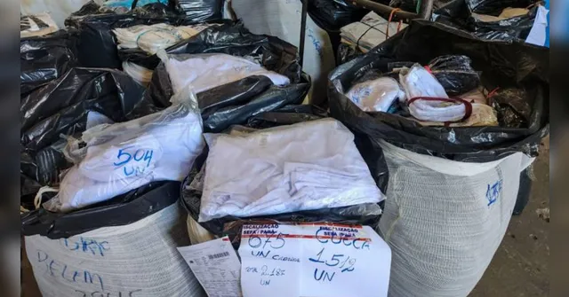Imagem ilustrativa da notícia Seis mil peças de roupas falsas são apreendidas no Pará