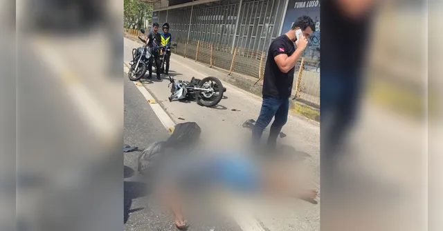 Imagem ilustrativa da notícia Motociclista se envolve em acidente na pista do BRT
