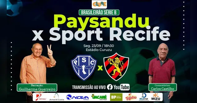 Imagem ilustrativa da notícia Tem Jogo no DOL e na Clube: ouça Paysandu x Sport
