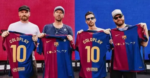 Imagem ilustrativa da notícia Coldplay estampa uniforme do Barcelona contra o Real Madrid