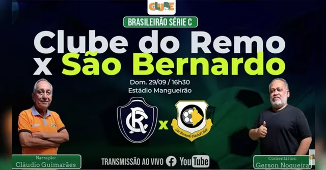 Imagem ilustrativa da notícia Tem Jogo no DOL! Ouça Clube do Remo X São Bernardo
