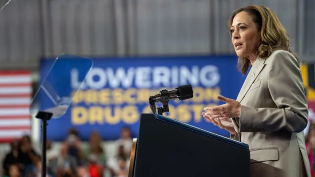 Imagem ilustrativa da notícia Convenção é chance de Kamala Harris ganhar vantagem