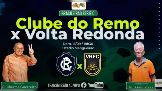 Imagem ilustrativa da notícia Tem Jogo no DOL! Ouça Clube do Remo X Volta Redonda