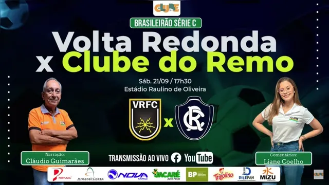 Imagem ilustrativa da notícia Tem Jogo no DOL e na Clube: ouça Volta Redonda x Remo