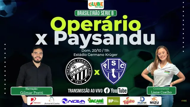 Imagem ilustrativa da notícia Tem Jogo no DOL e na Clube: ouça Operário-PR x Paysandu