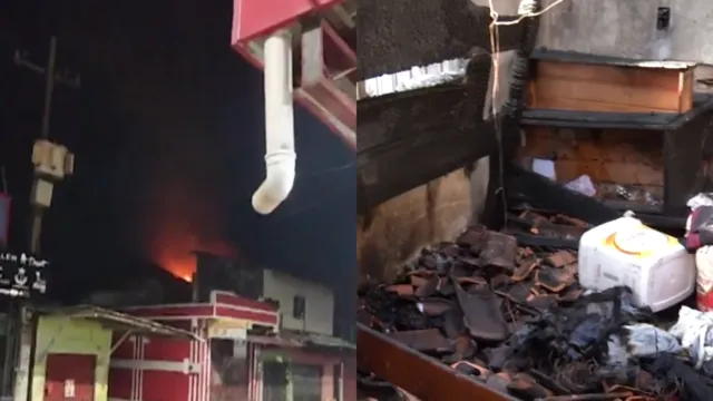 Imagem ilustrativa da notícia Vídeo: andar superior de casa é destruído por incêndio no Icuí