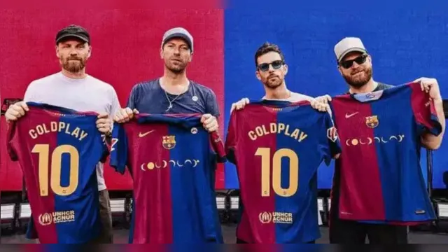 Imagem ilustrativa da notícia Coldplay estampa uniforme do Barcelona contra o Real Madrid