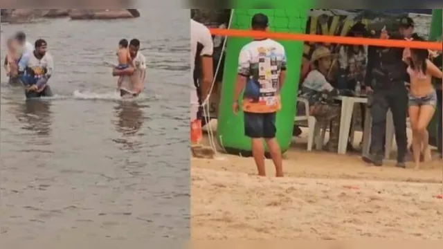 Imagem ilustrativa da notícia Mãe tenta salvar filho em praia e é conduzida à delegacia