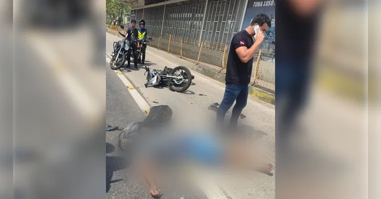 Imagem ilustrativa da notícia Motociclista se envolve em acidente na pista do BRT