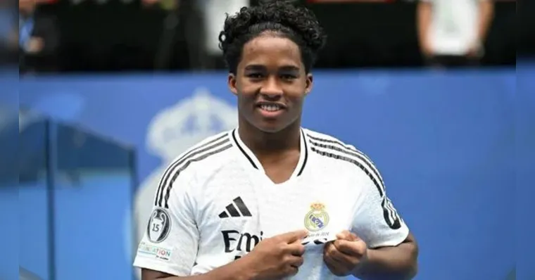 Imagem ilustrativa da notícia Endrick pode fazer estreia oficial pelo Real na Supercopa