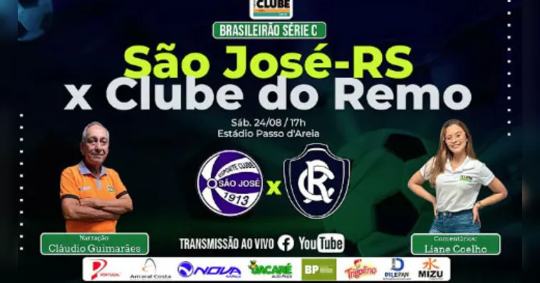 Imagem ilustrativa da notícia Tem jogo no DOL: ouça São José-RS x Clube do Remo
