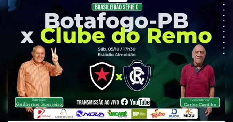 Imagem ilustrativa da notícia Tem Jogo no DOL! Ouça Botafogo-PB x Clube do Remo